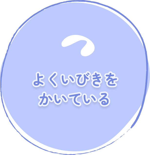 よくいびきをかいている
